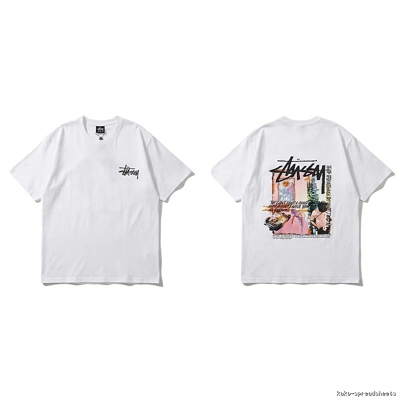 Stussy - printed casual white T - shirt