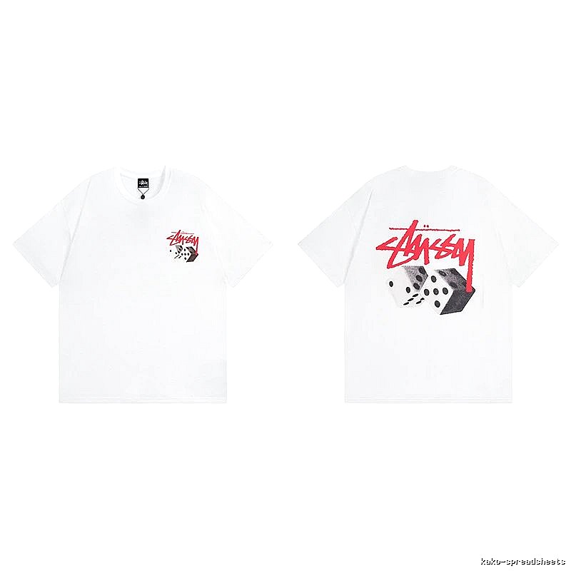 Stussy White Spider Graphic T-Shirt Fan Wear Logo