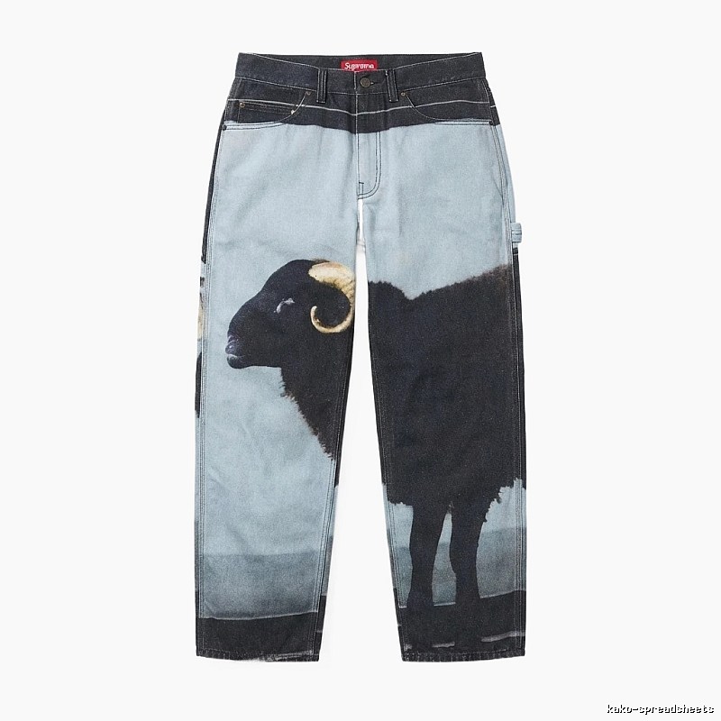 Supreme Animal Print Denim Long Pants