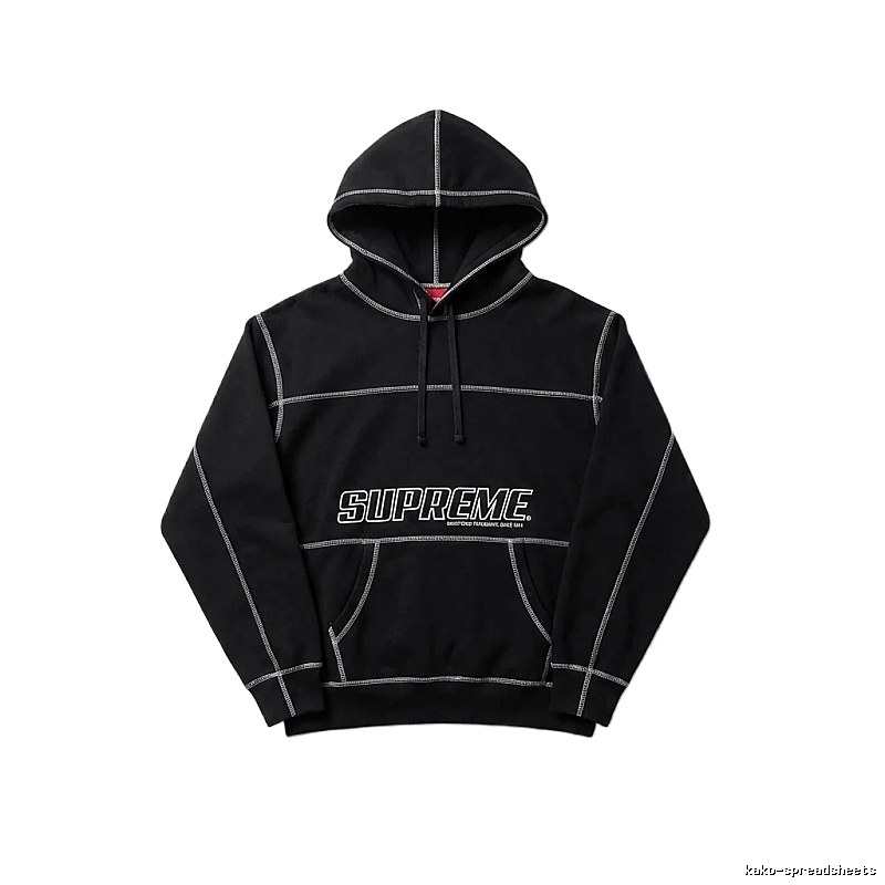 Supreme basic street style black sweatshirt
