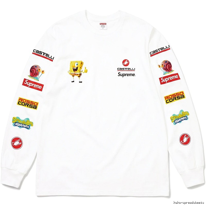 Supreme cartoon trendy white sweatshirt