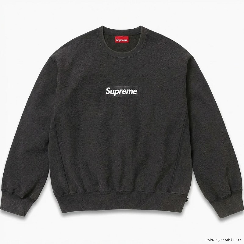 Supreme classic minimalist style black sweatshirt