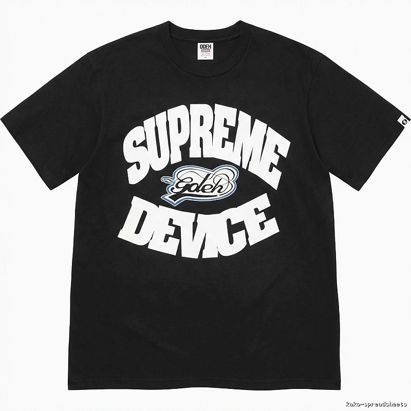 Supreme Device Series Trendy and Cool Black T-shirts