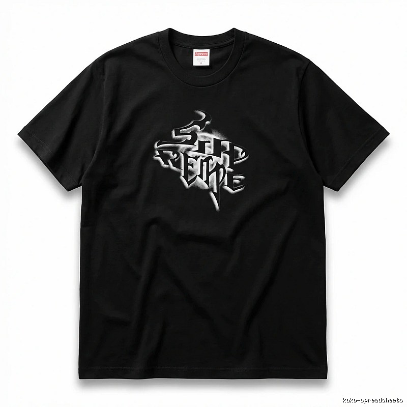 Supreme Flame Wind Black T - Shirt