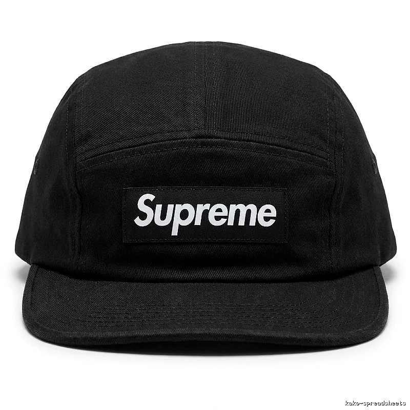 Supreme minimalist style black hat
