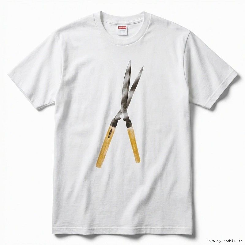Supreme Scissors Print White T-shirt