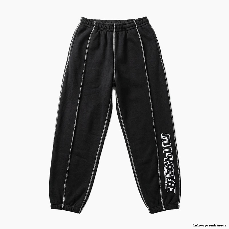 Supreme Side Lettering Black Sweatpants