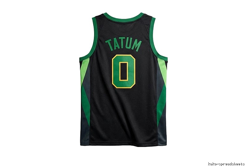 Tatum series black and green trendy brand jerseys