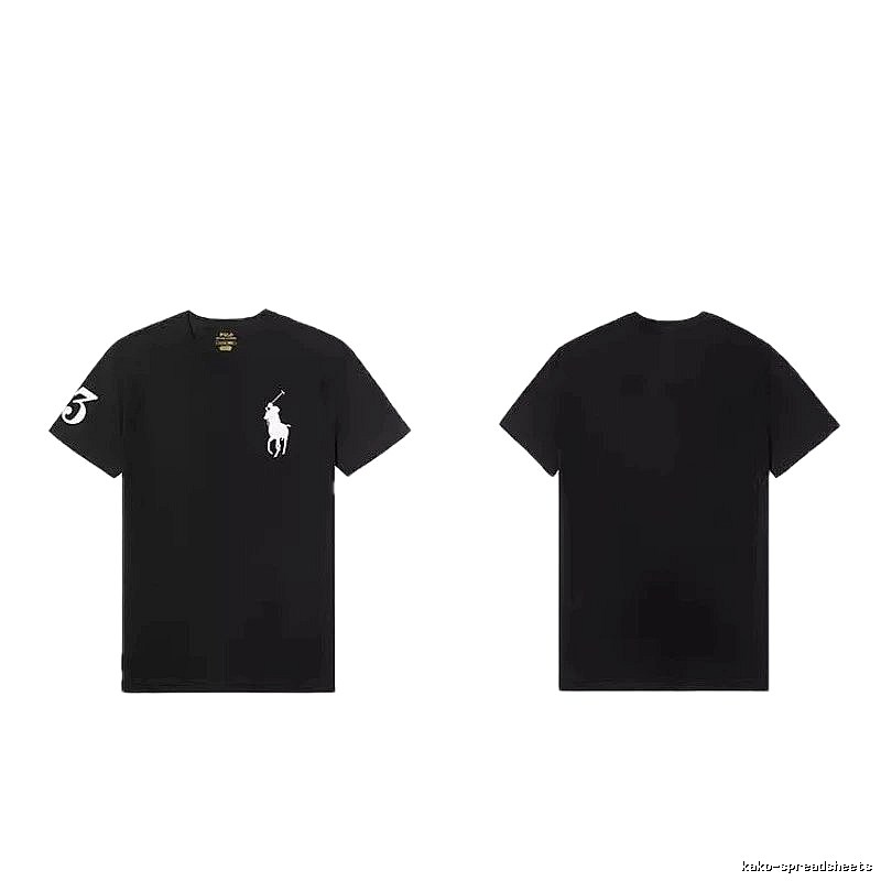 The classic and simple black T-shirt of Ralph Lauren.