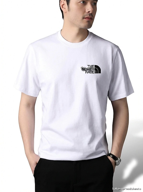 The North Face simple-style white T-shirt