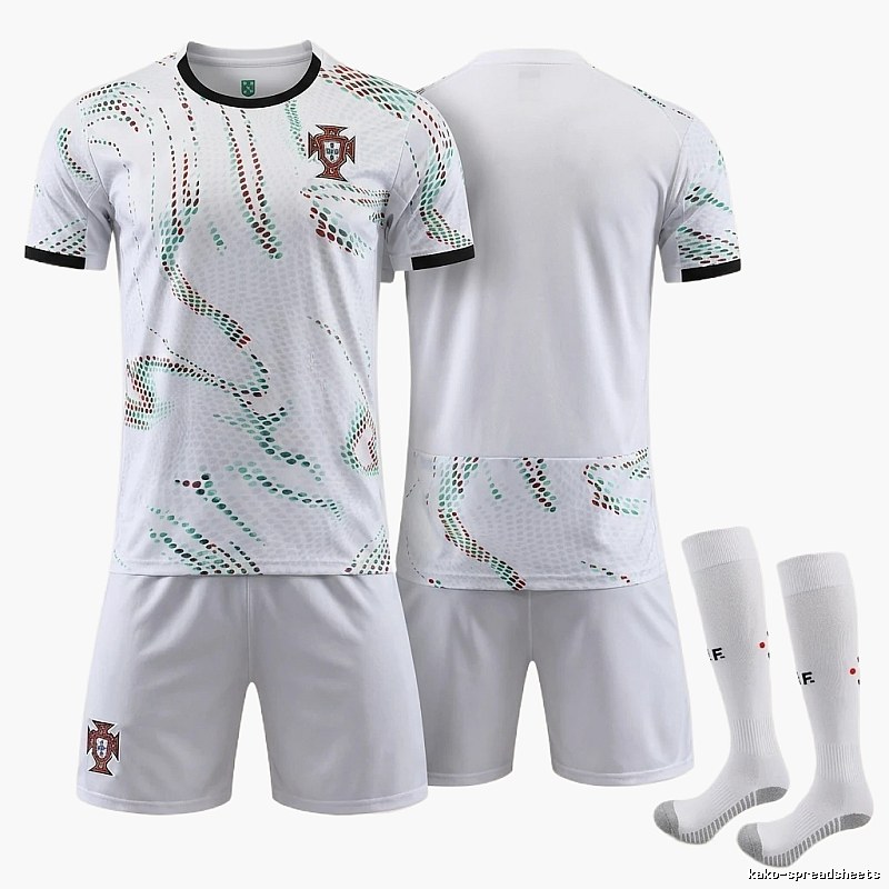 The trendy white of the Portuguese team uniform.