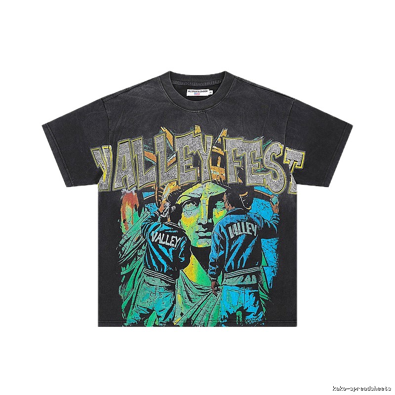ValleyFest Vintage Street Distressed Black T-Shirt