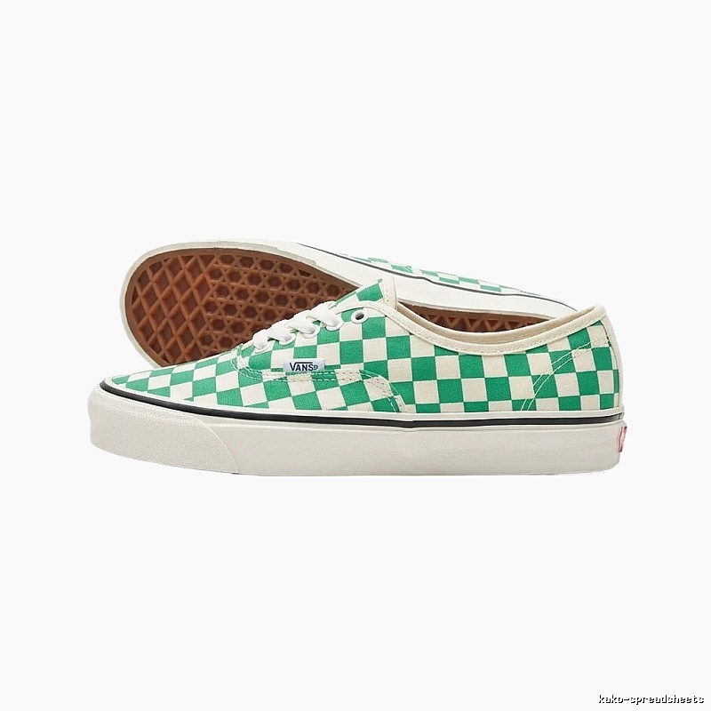 Vans Checkerboard Green and White Casual Shoes