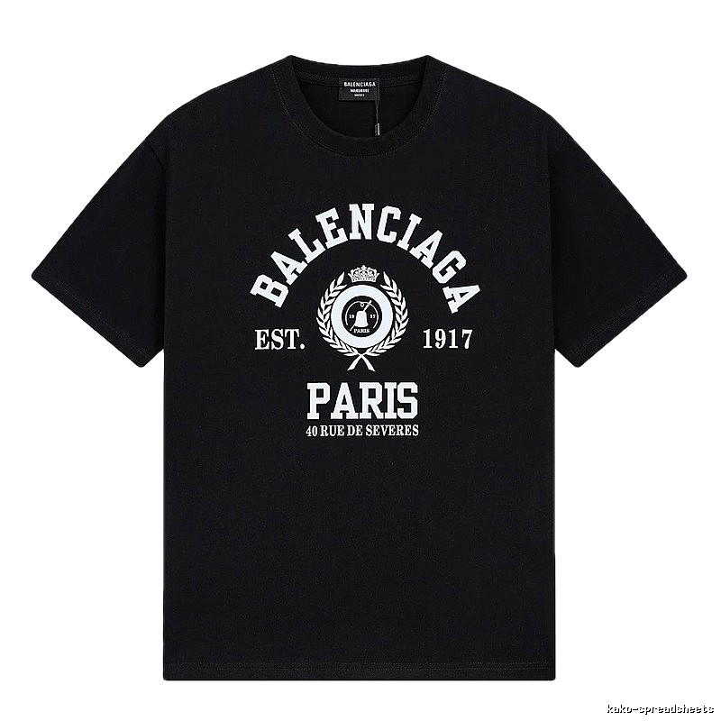 Vintage black short-sleeve T-shirt of Balenciaga