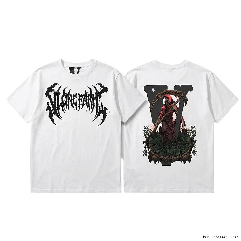 Vlone dark style white T-shirt