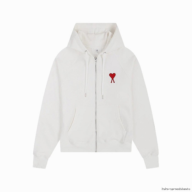 AMI Love Simple White Hoodie
