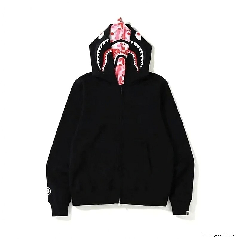 Bape Shark Series Black Streetwear Hoodie