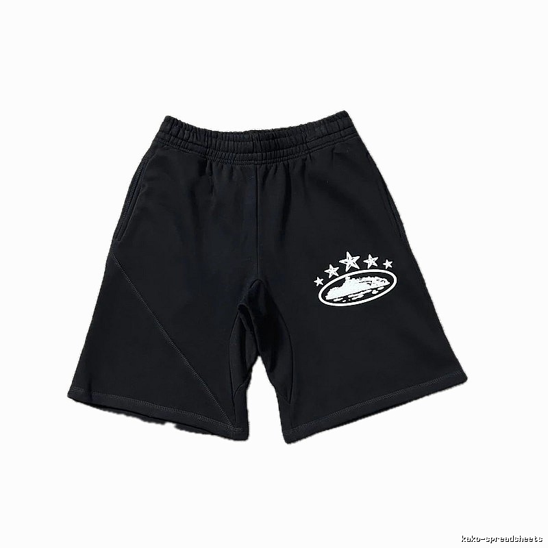 Corteiz Star Print Casual Black Shorts