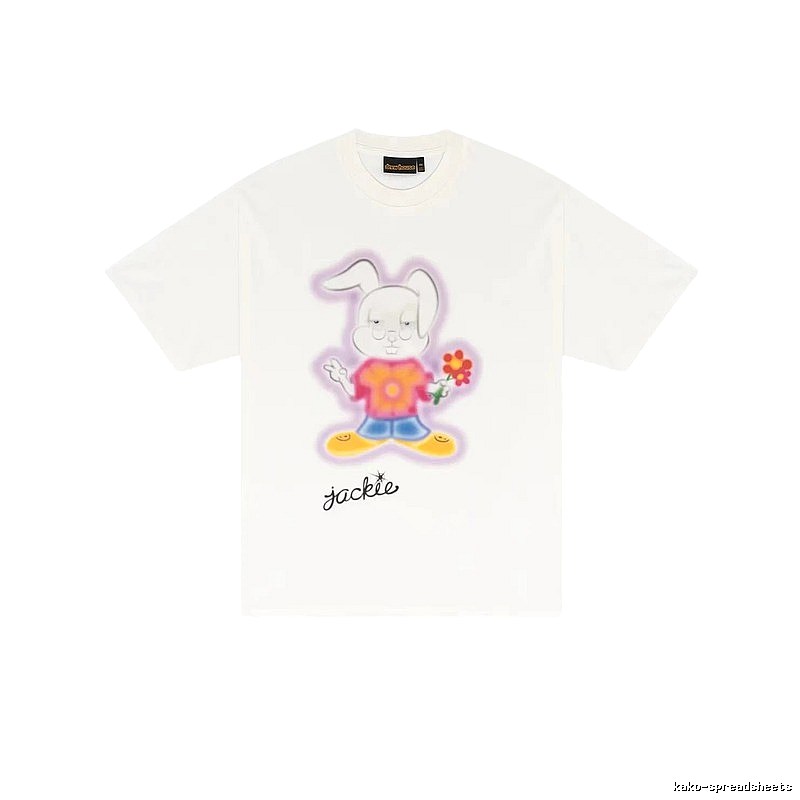DREW Rabbit Graffiti Cool Trendy Off-white T-shirt